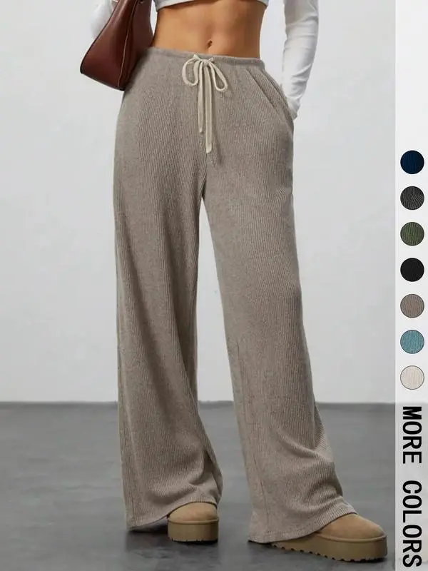 High Waist Comfortable Wide Leg Casual Jogging Pants