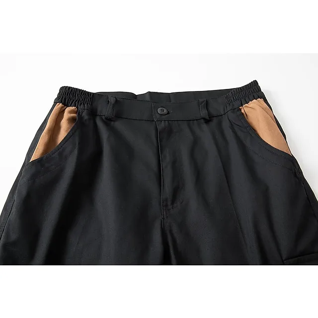 Men's Cargo Shorts Shorts Hiking Shorts Multi Pocket Plain Wearable Short Outdoor Daily 100% Cotton Designer Casual ArmyGreen Black
