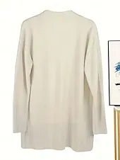 Women's Sweater Cardigan Streetwear Casual Solid Color V Neck Pocket Knitted Long Sleeve Long Tops Knit Daily Holiday Going out Orange Apricot Fall Winter