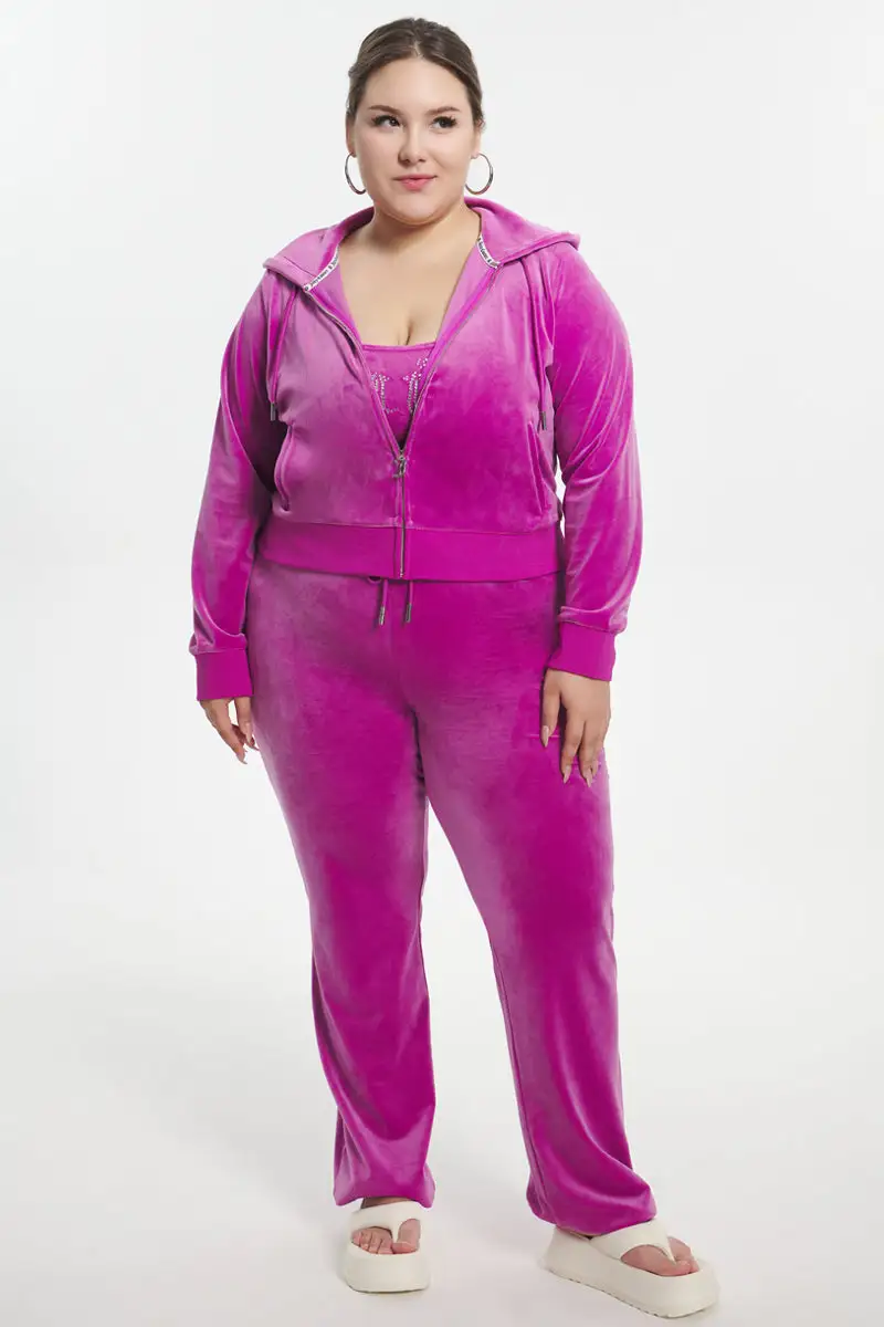 Plus-Size OG Big Bling Velour Hoodie