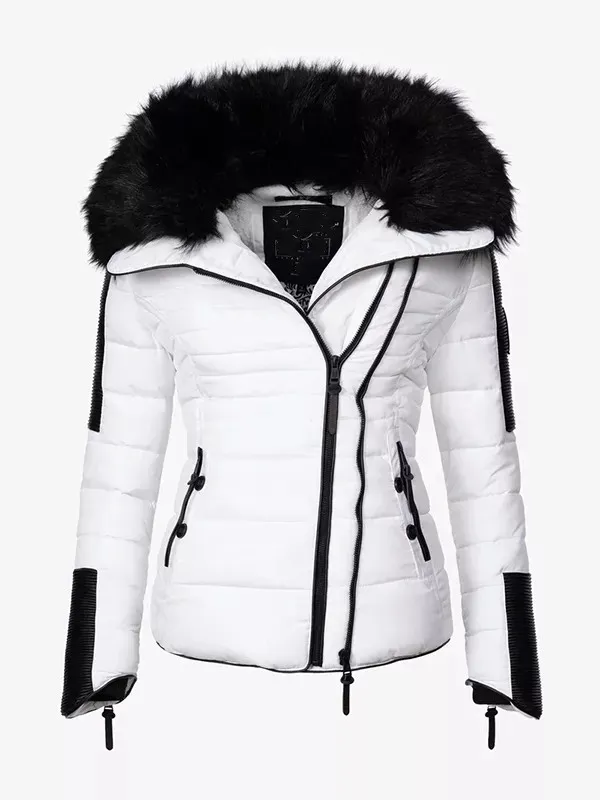 Ladies hooded warm winter jacket