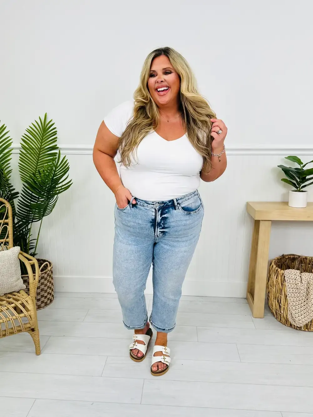 Take My Advice Tummy Control MOCO Exclusive Straight Jeans