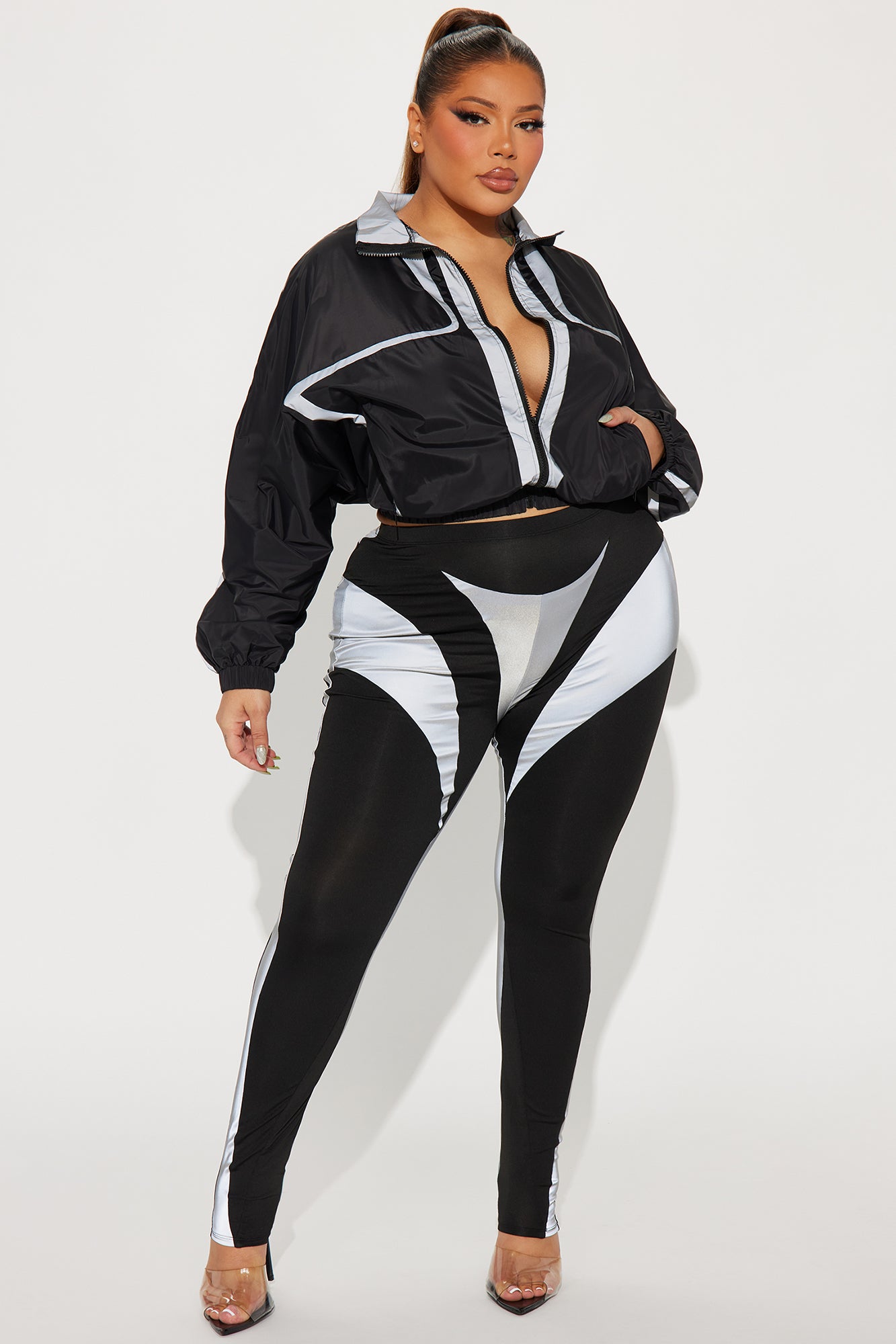Just Another Chill Night Legging Set - Black/Grey