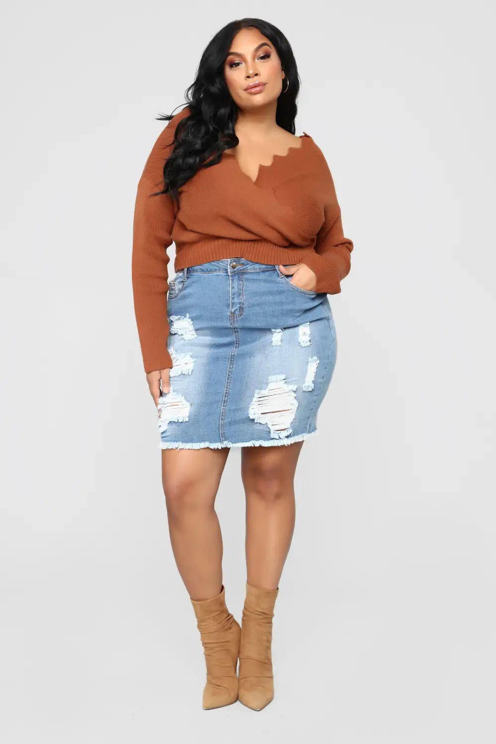 Finding Love Sweater - Cognac