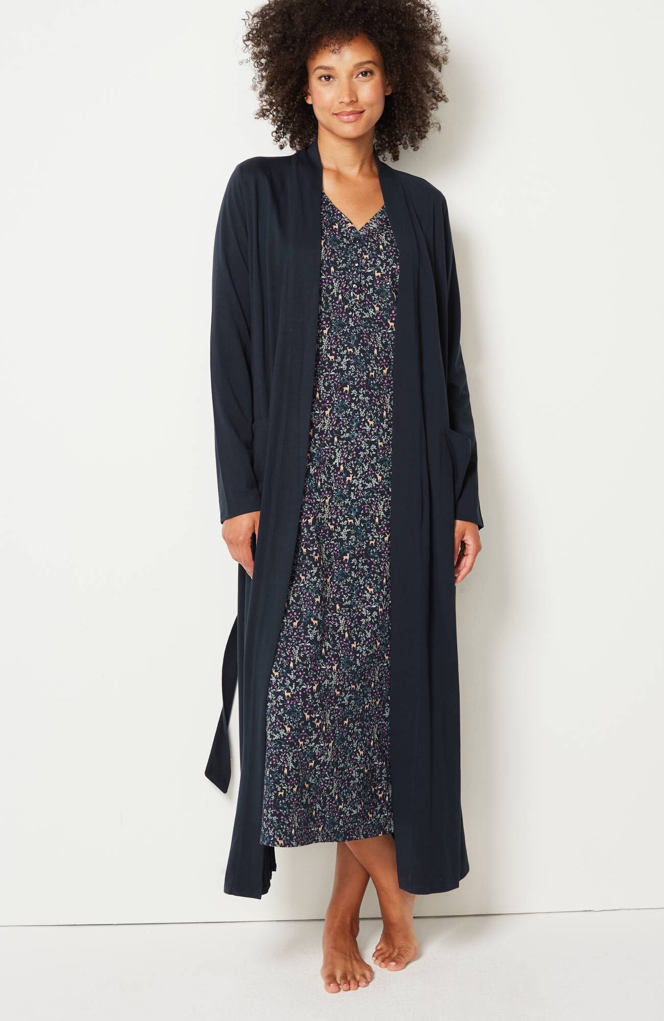 sleep ultrasoft patch-pocket robe