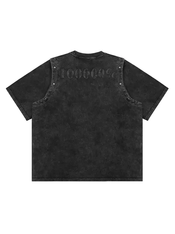 Punk Personality Alphabet T-shirt - 1652