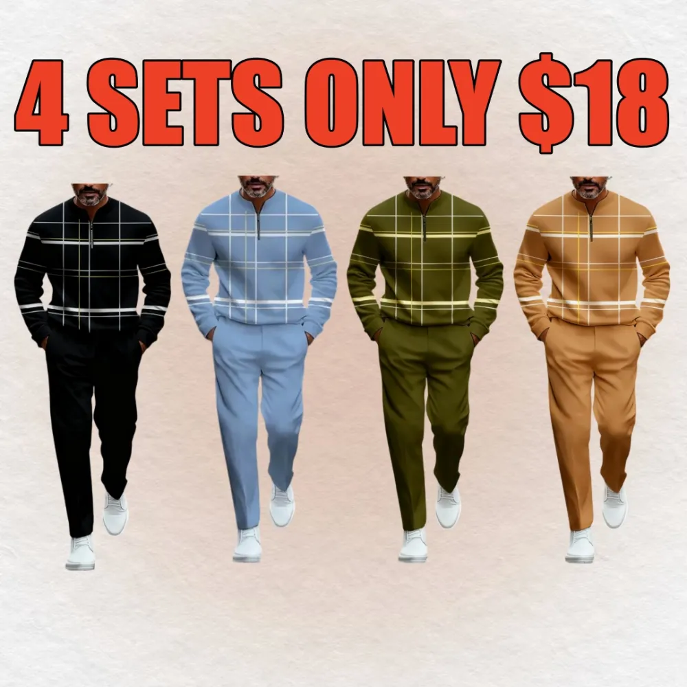 Men's 2-piece lightweight business casual sportswear