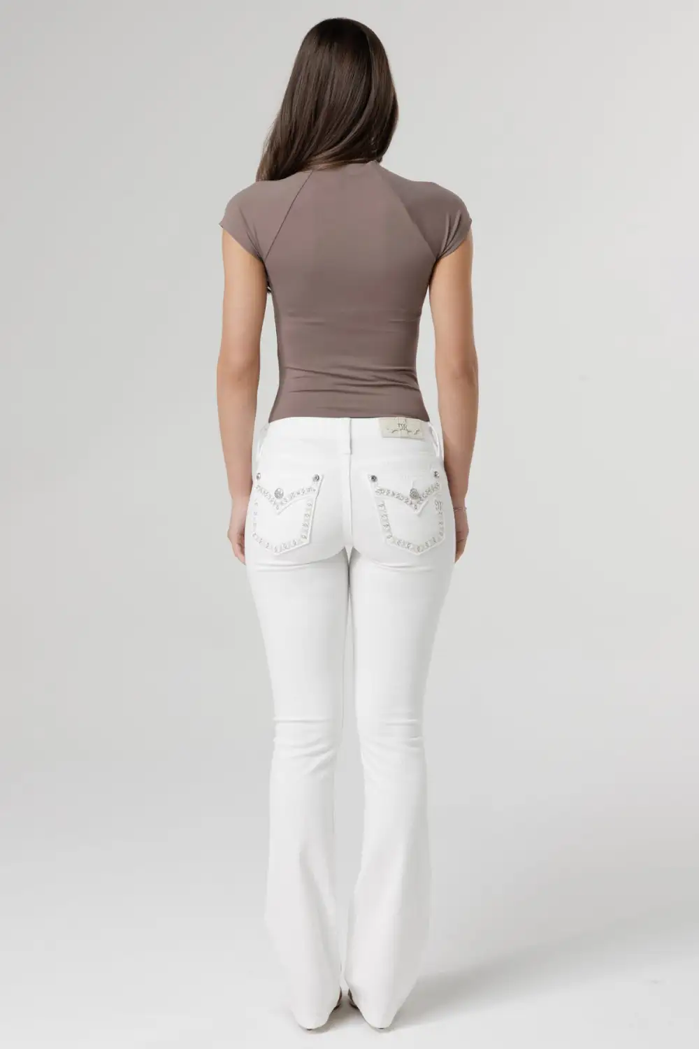 Aspen White Stitch Bootcut Jeans