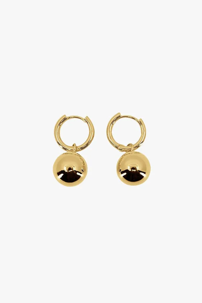 Gold Dangle Huggie Hoop