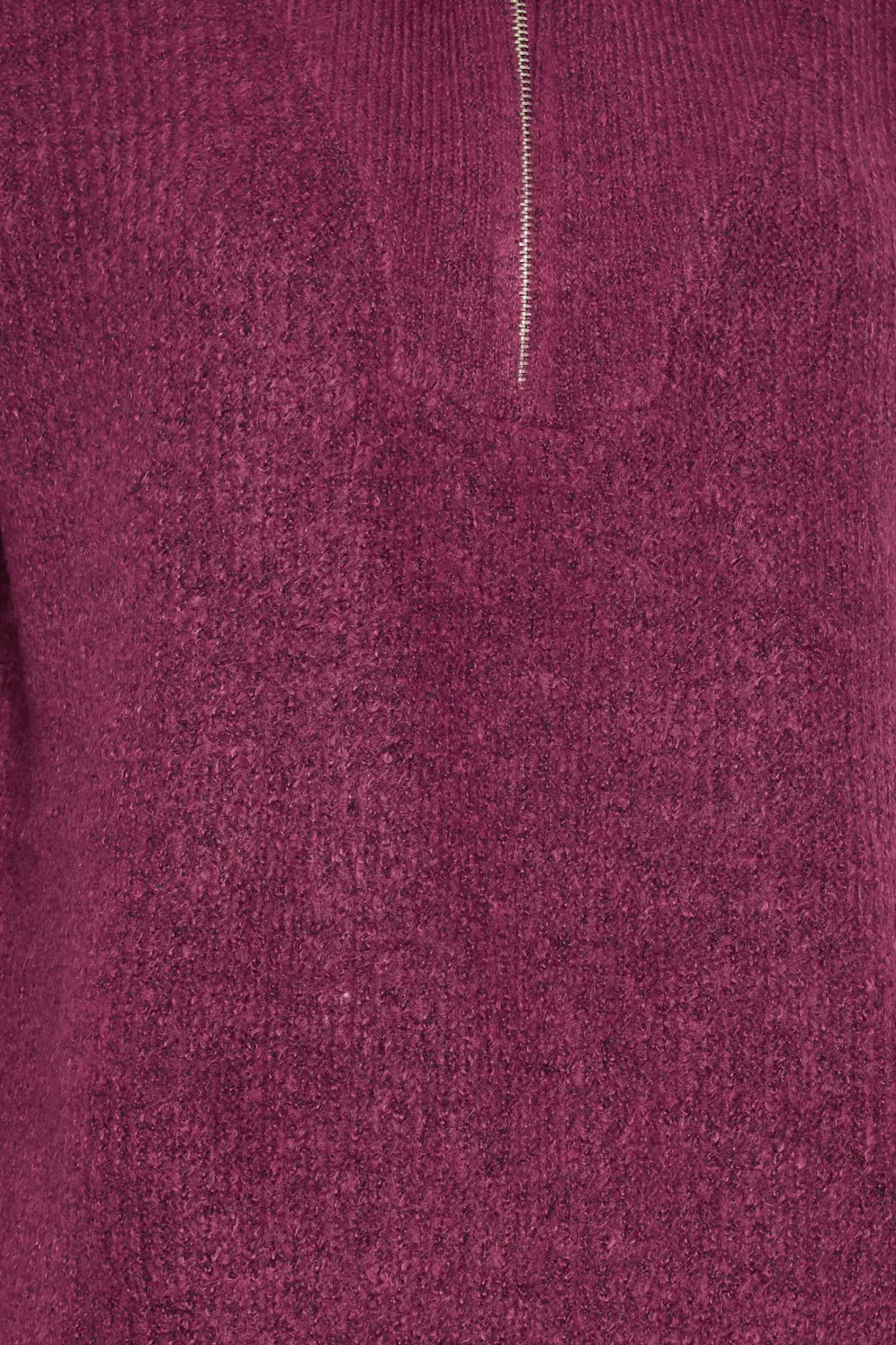 LTS Tall Dark Green Marl Zip Funnel Neck Jumper