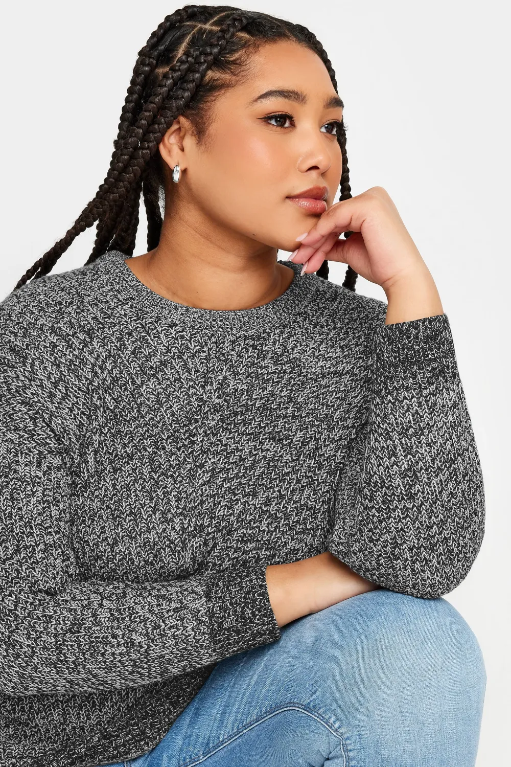 YOURS Curve Pink Essential Knitted Jumper