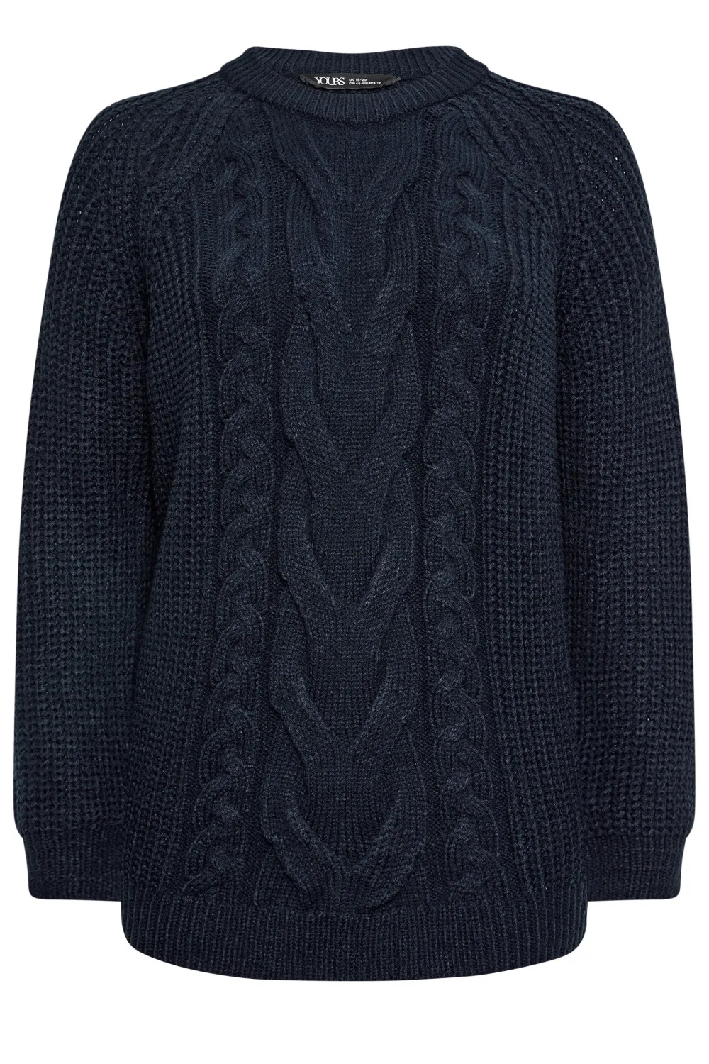 YOURS Curve Pink Cable Knit Cut Out Jumper