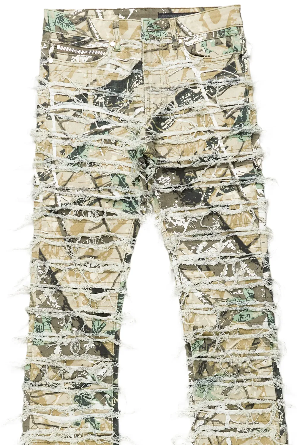 Cassius Tree Camo Stacked Flare Jean