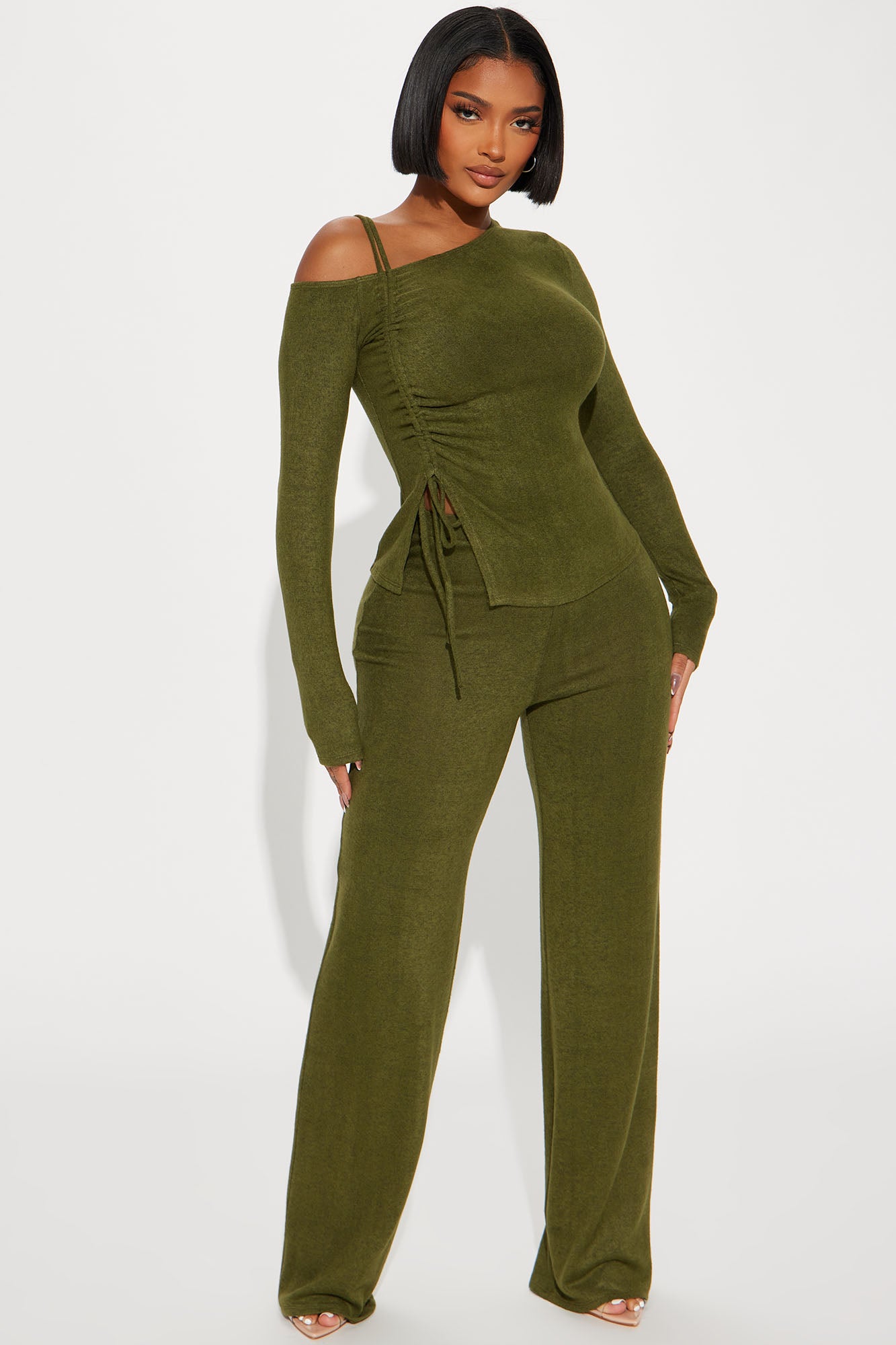 Olive Hacci Pant Set - Olive