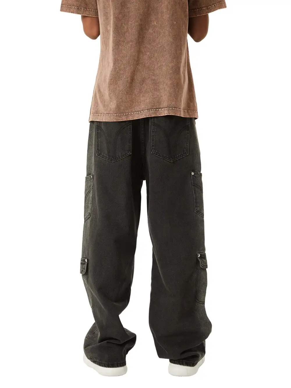 Multi-pocket Zipper Design Washed Hip-Hop Jeans - 2112