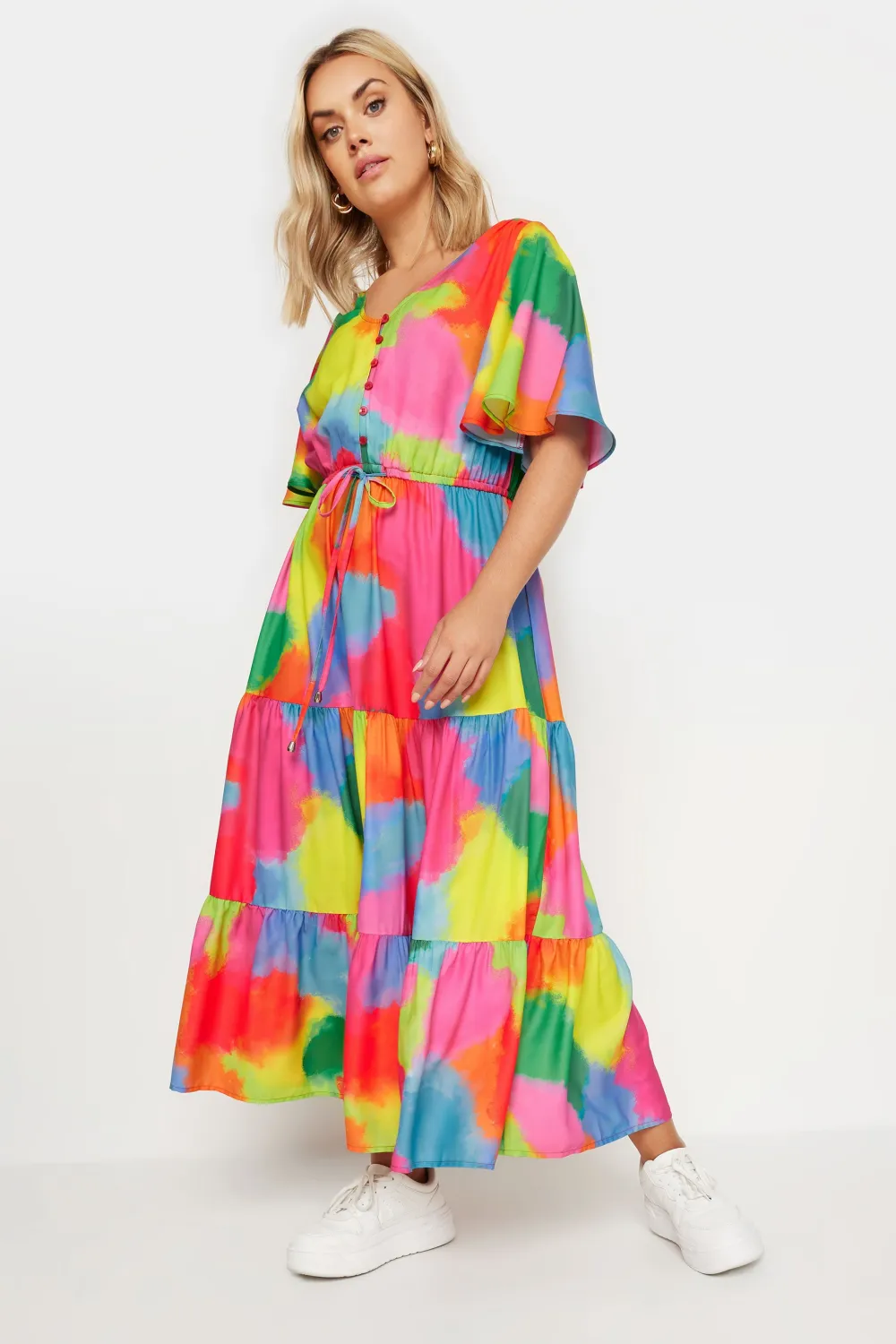 YOURS Curve Purple Floral Print Maxi Dress