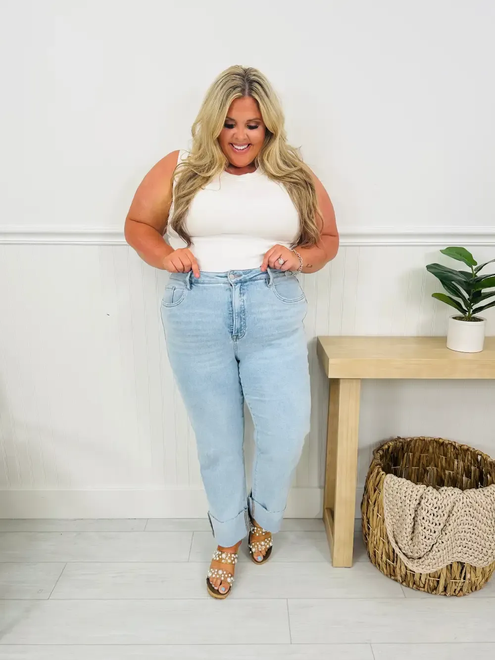 MOCO Exclusive Not Your Mother's Tummy Control Mom Jeans