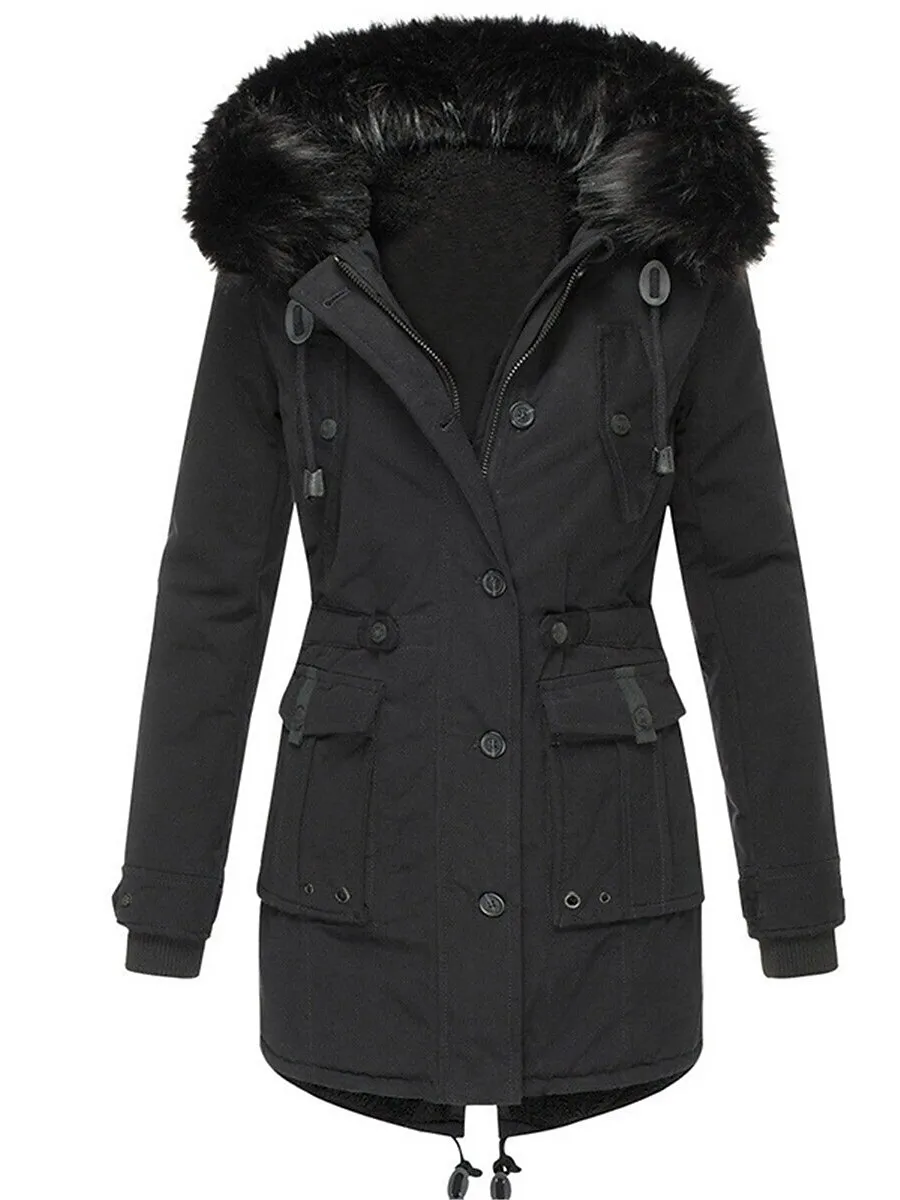 Women's Parka Winter Coat Mid-Length Puffer Jacket