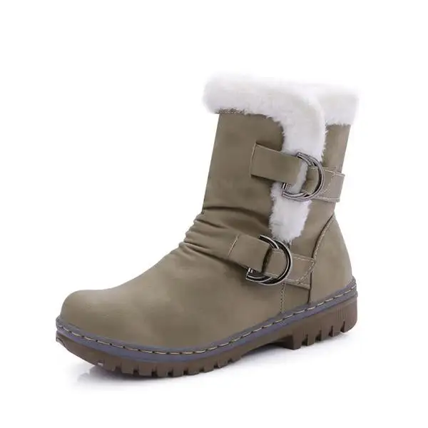 Women's Casual Buckle Ankle Snow Boots 75289564S