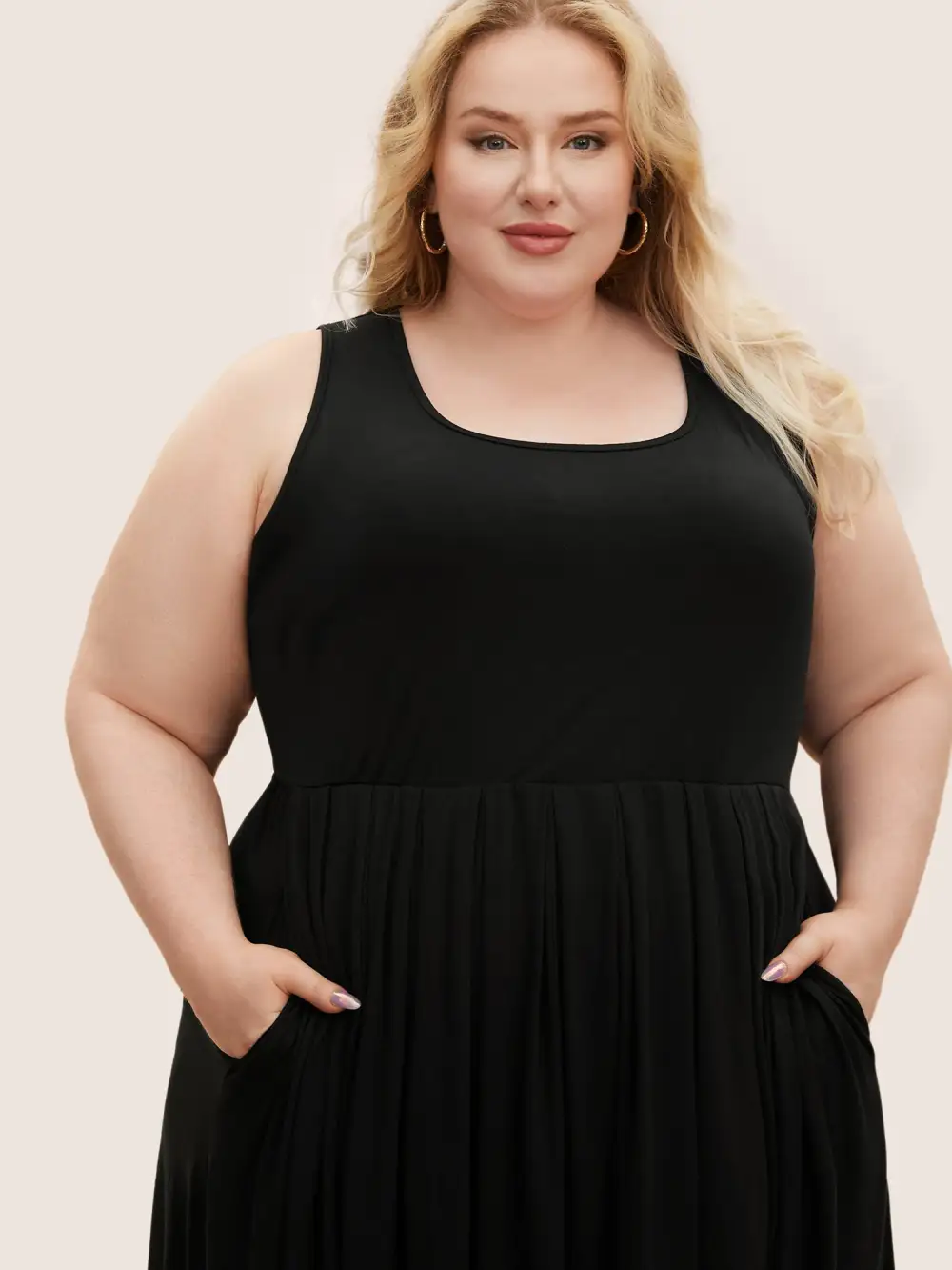 Supersoft Essentials Solid Gathered Tank Dress