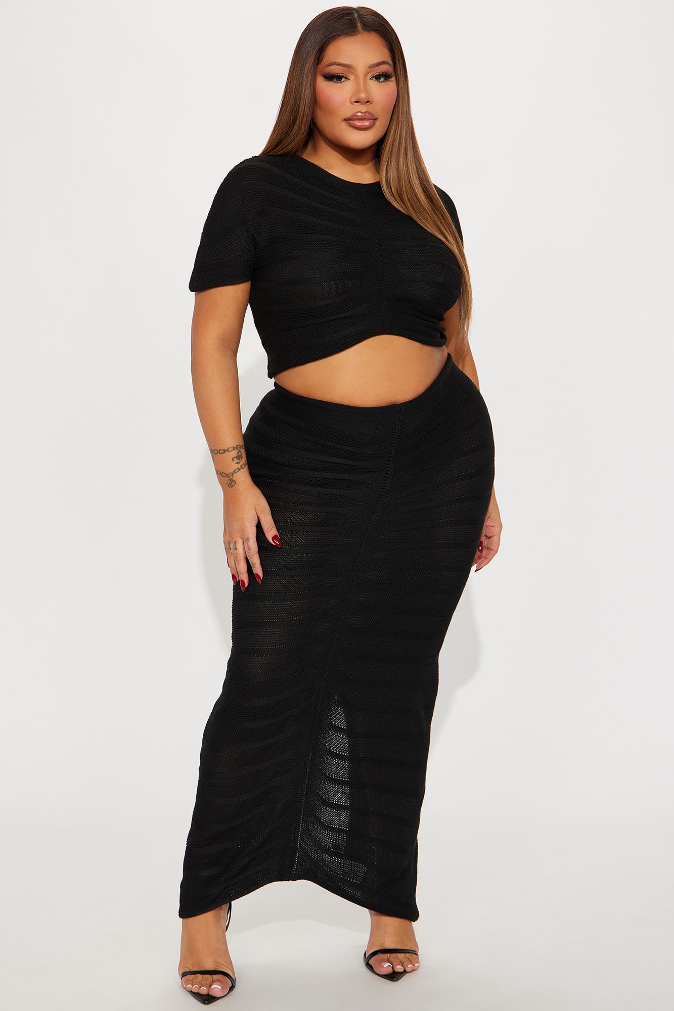 So In Love Skirt Set - Black