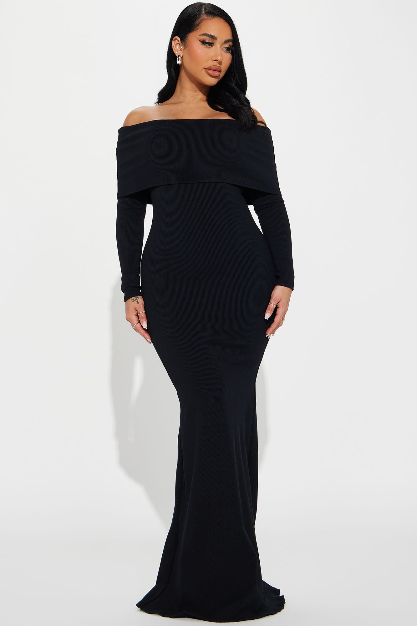 Nayeli Snatched Maxi Dress - Black
