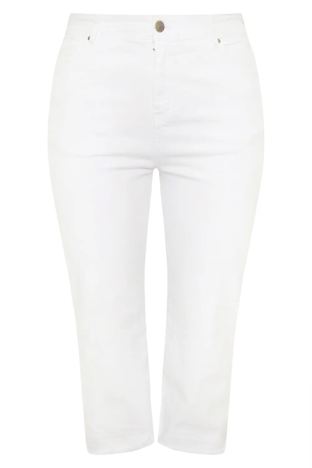 YOURS Curve Black Stretch Wide Leg Cropped Jeans