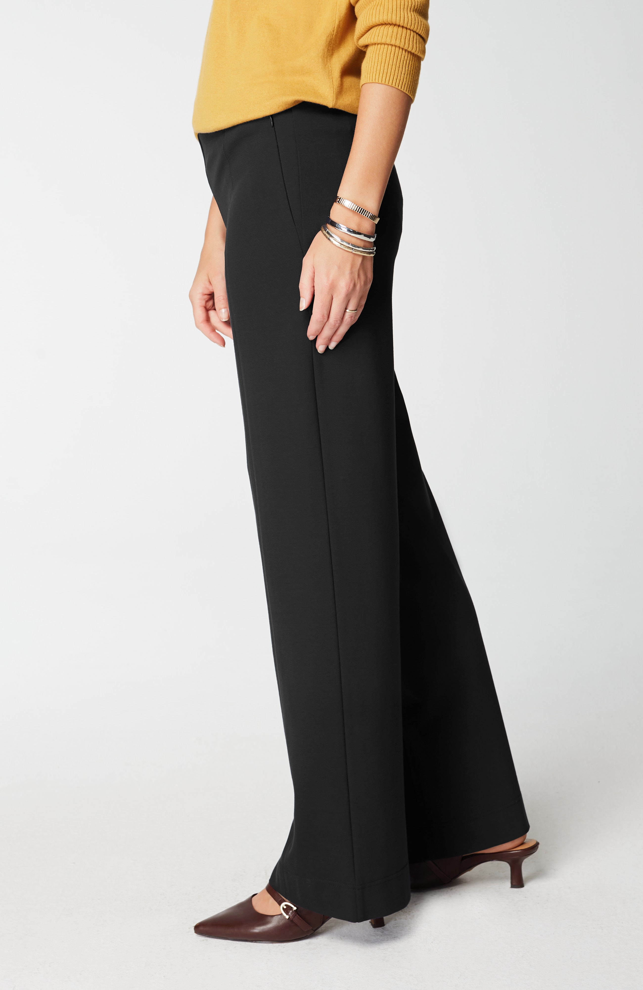 Ponte Wide-Leg Pants
