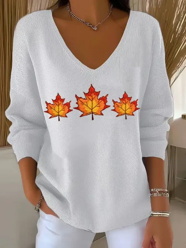 Women's Casual Autumn Print Long Sleeve T-Shirt