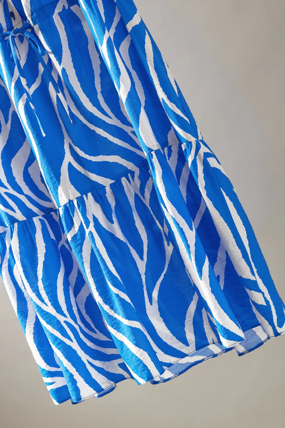 EVANS Curve Blue Abstract Print Midi Shirt Dress