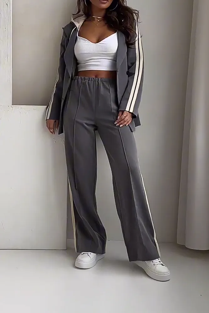 Women's fashion sports jacket and pants two-piece set