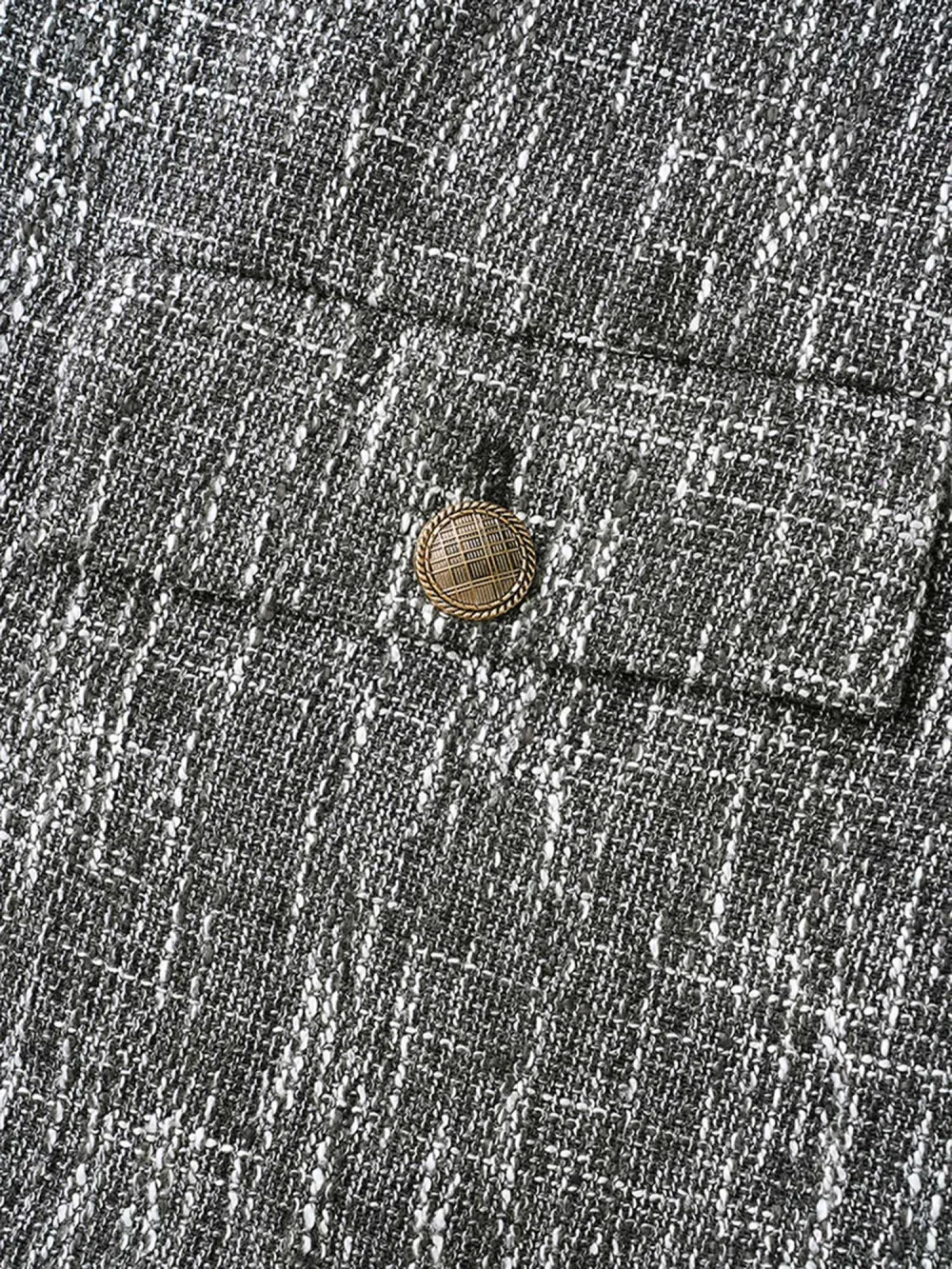 Tweed Button Up Flap Pocket Jacket