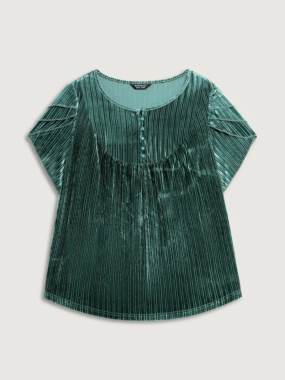 Striped Velvet Layered Sleeve Top