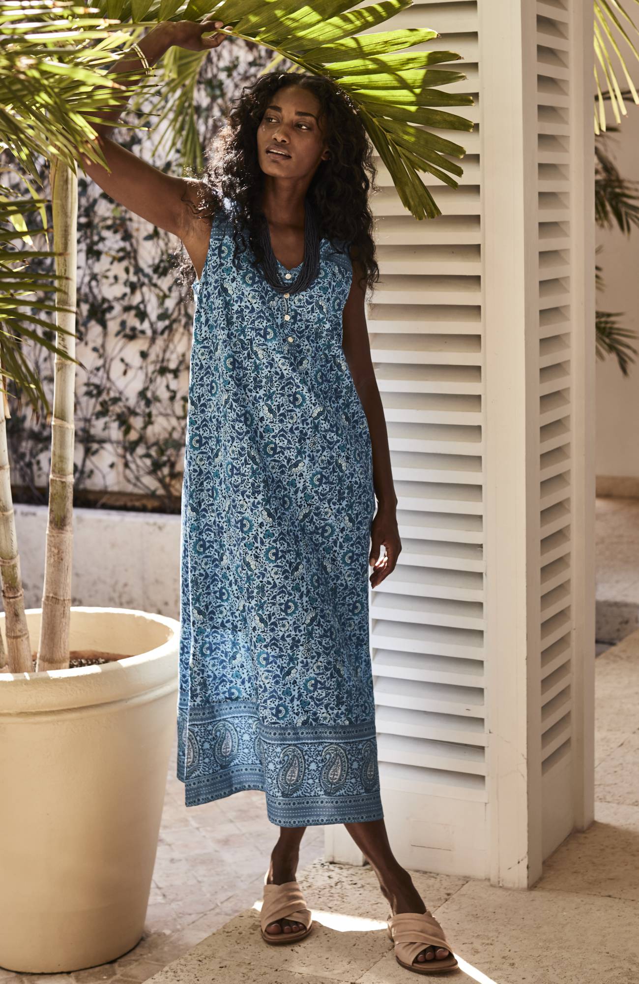 Pure Jill Waist-Seamed Maxi Dress