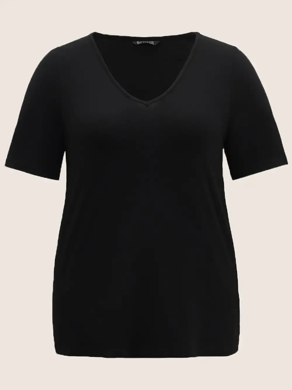 Cotton V Neck Plain Basic T-Shirt