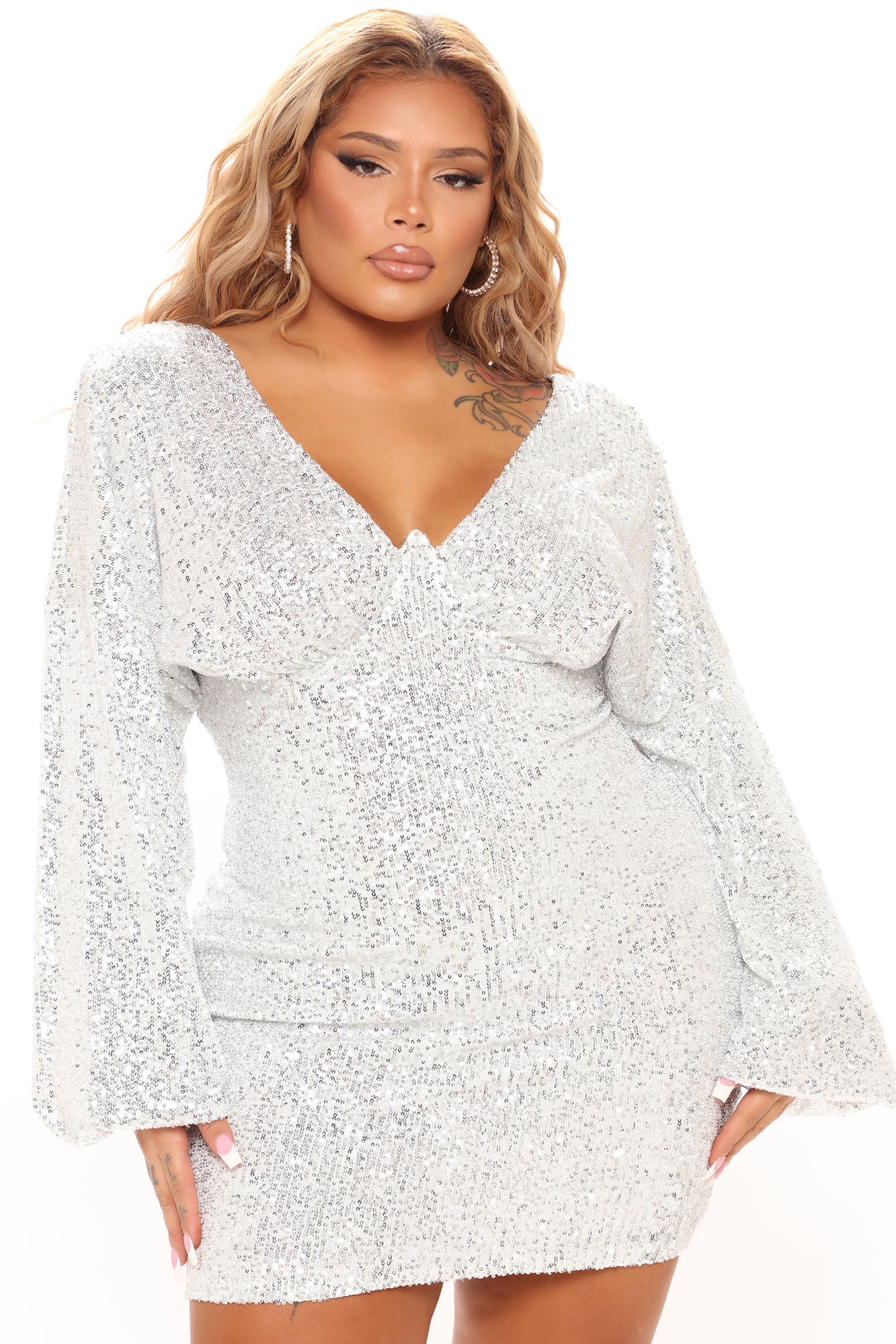Kiss Me Under The Moon Mini Dress - White