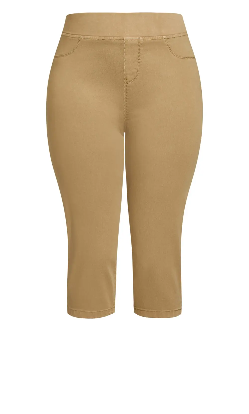 Evans Brown Pull On Cropped Jeans