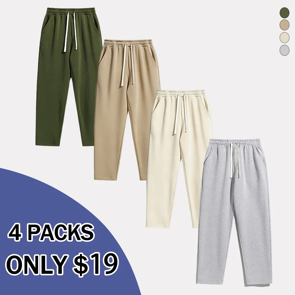 Men's Solid Fashion Sweatpants Ideal For Autumn&Winter
