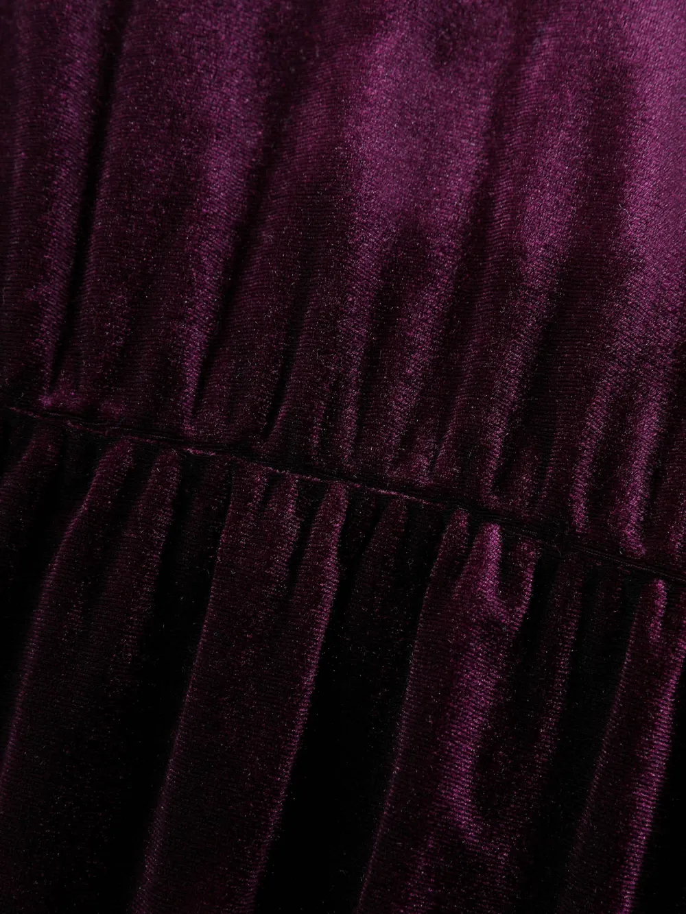 Velvet Sequin Sheer Sleeve Midi Dress