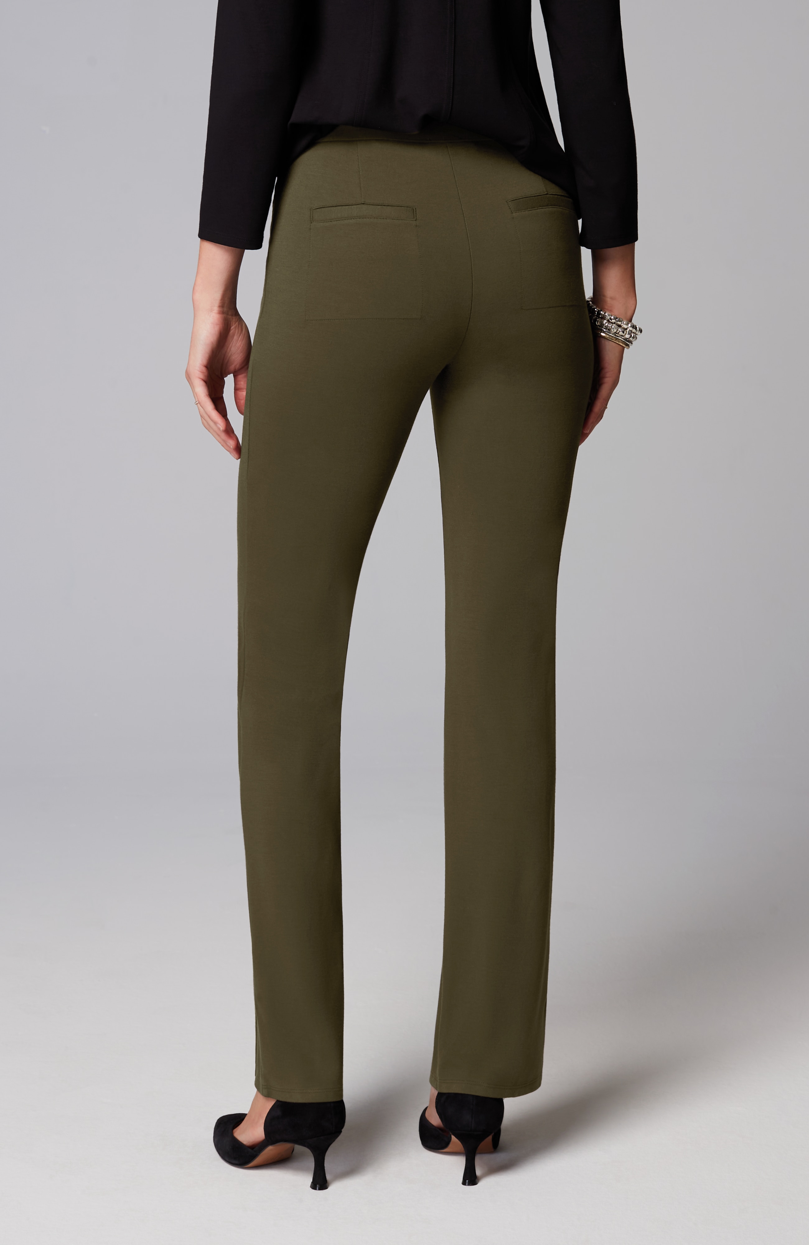 Wearever Double-Face Jersey Boot-Cut Trousers