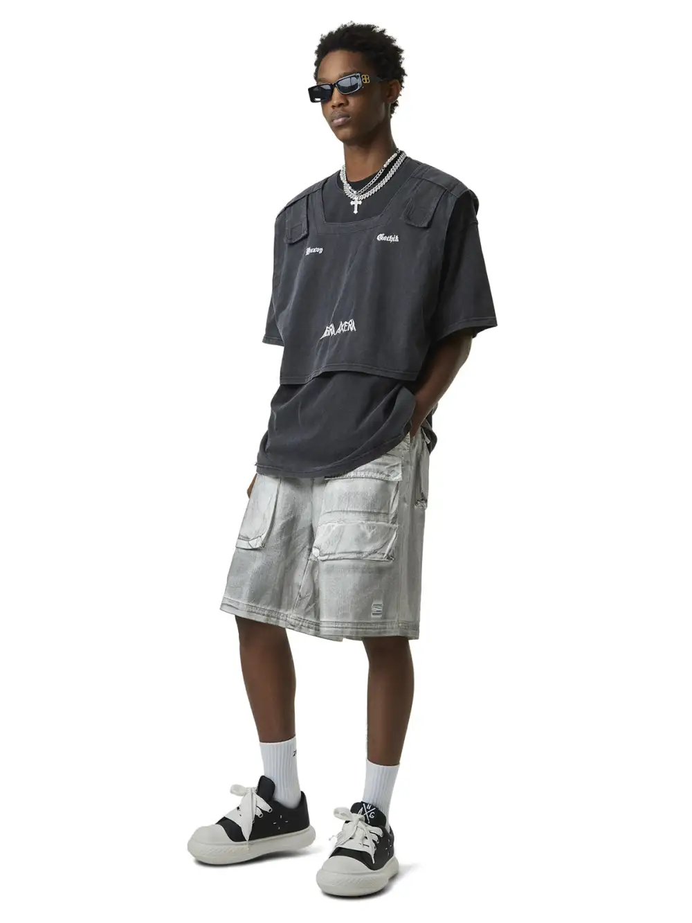 Blown Blod Vocal Font Rap T-Shirt - 2044