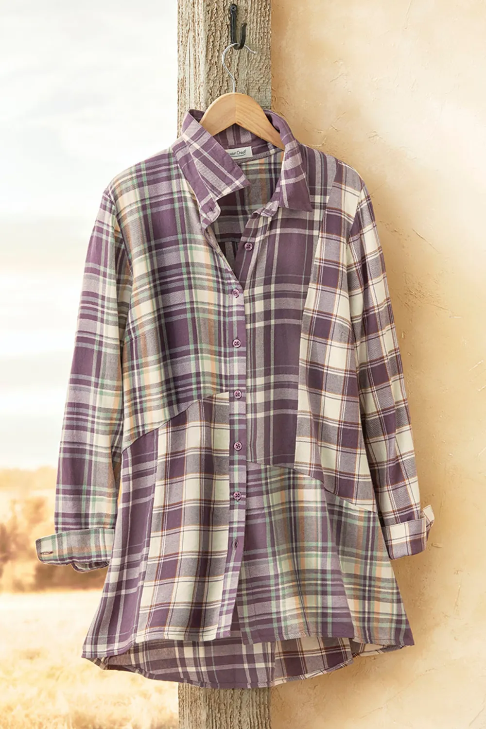 Into the Mix Plaid Tunic