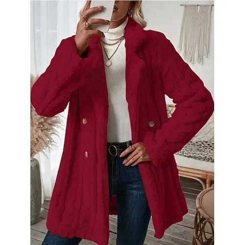 Women's Fleece Jacket Casual Jacket Hoodie Jacket Comfortable Breathable Zipper Pocket Casual Solid Color Vacation Street Casual Daily Wear Zipper Regular Hooded Regular Fit Long Sleeve Outerwear