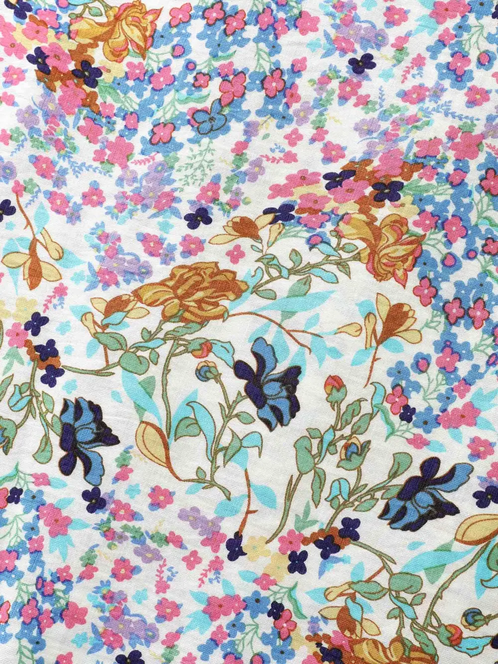 Floral Print Cinched-Waist Pockets Midi Dress