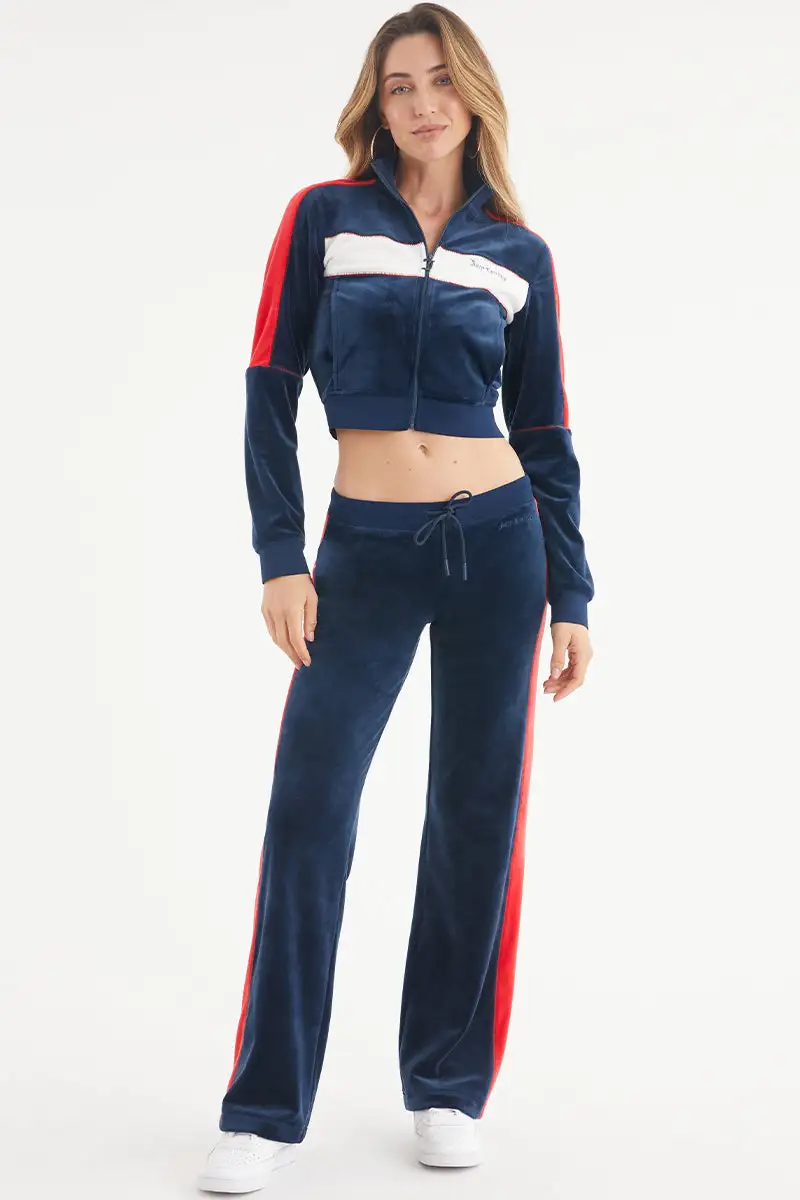 Colorblock Velour Track Pants