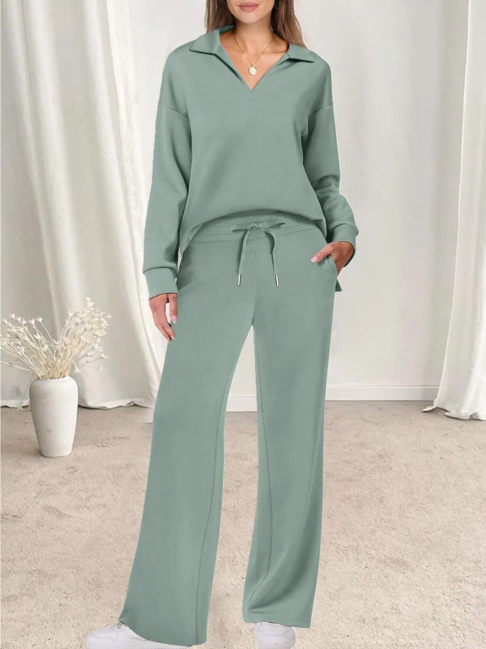 Women 2 Piece Fall Outfits Cozy Lounge Sets for Women Tracksuit Sweatsuit Set 2024 Comfortable Tracksuit