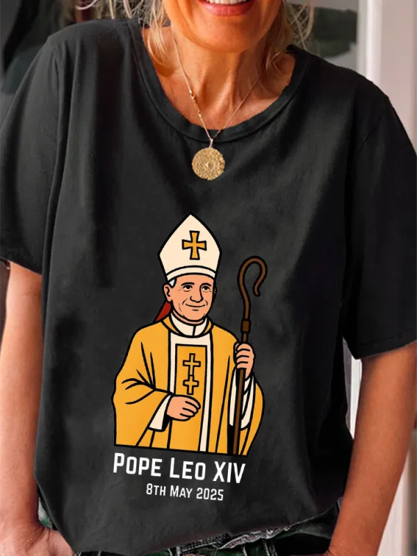 Women'S Pope Leo Xiv 8th May 2025 Round-Neck Short-Sleeved T-Shirt