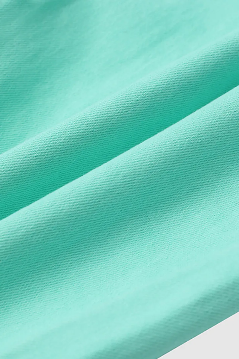 Solid Button Fly High Waist Capri Jeans