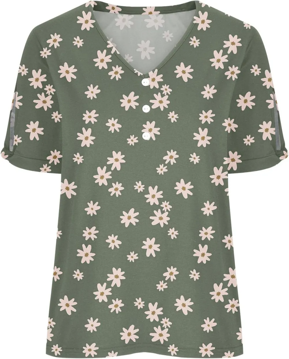 Womens Casual Summer T Shirts V Neck Short Sleeve Tunic Tops Loose Fit Polka Dot Loose Fit Tees 2023 Graphic Tees