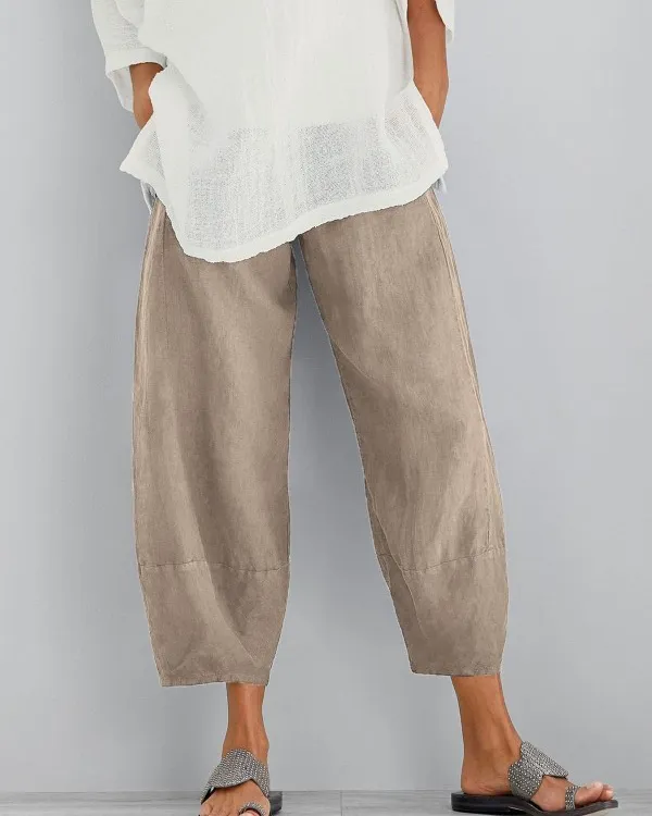 Spring Summer Casual Cotton Pants for Women